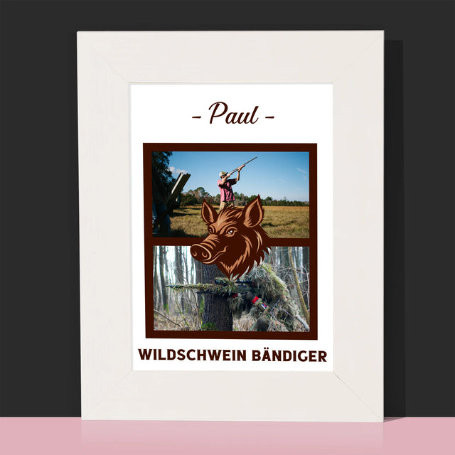 Fotocollage: Wildschwein Bändiger - Bilderrahmen