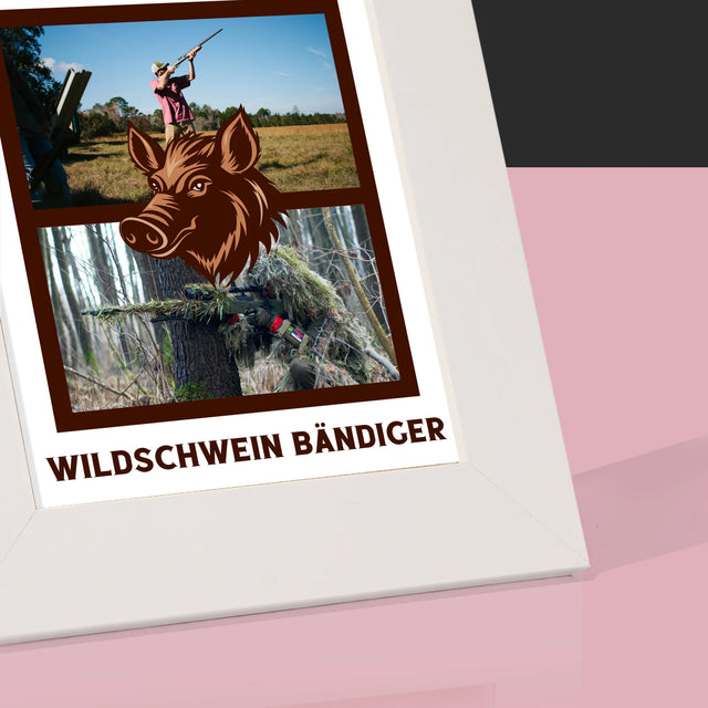 Fotocollage: Wildschwein Bändiger - Bilderrahmen