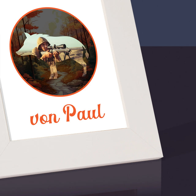 Foto Und Unterschrift: Jagdleidenschaft - Bilderrahmen