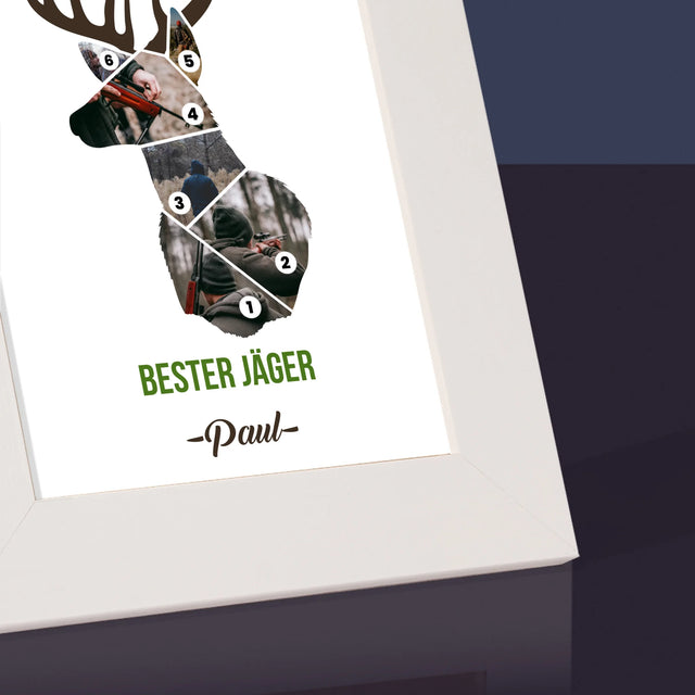 Form-Collage: Bester Jäger - Bilderrahmen