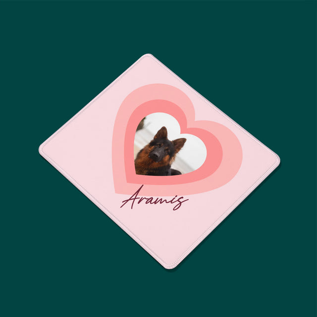 Foto Und Unterschrift: Bild Eines Haustieres Im Herzen - Mauspad