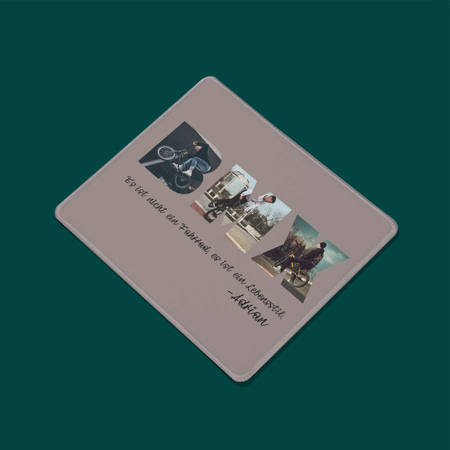 Buchstaben-Collage: Bmx - Mauspad