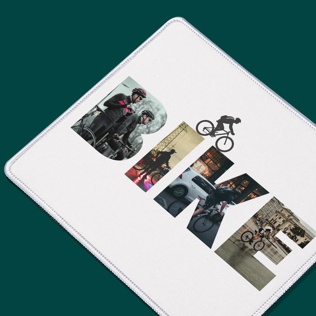 Buchstaben-Collage: Bike - Mauspad