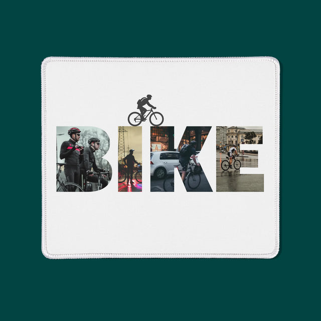 Buchstaben-Collage: Bike - Mauspad