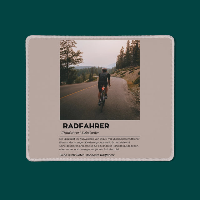 Foto Und Unterschrift: Definition Eines Radfahrers - Mauspad