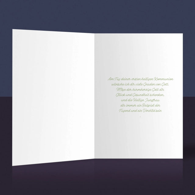 Foto Und Unterschrift: Andenken An Die Erstkommunion Gänseblümchen - Glückwunschkarte