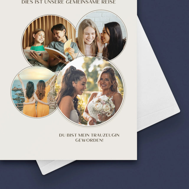 Fotocollage: Dies Ist Unsere Gemeinsame Reise - Glückwunschkarte