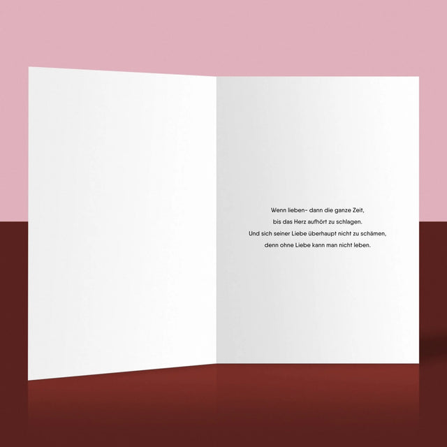 Foto Und Unterschrift: Ich Liebe Dich In Vollen Zügen - Glückwunschkarte