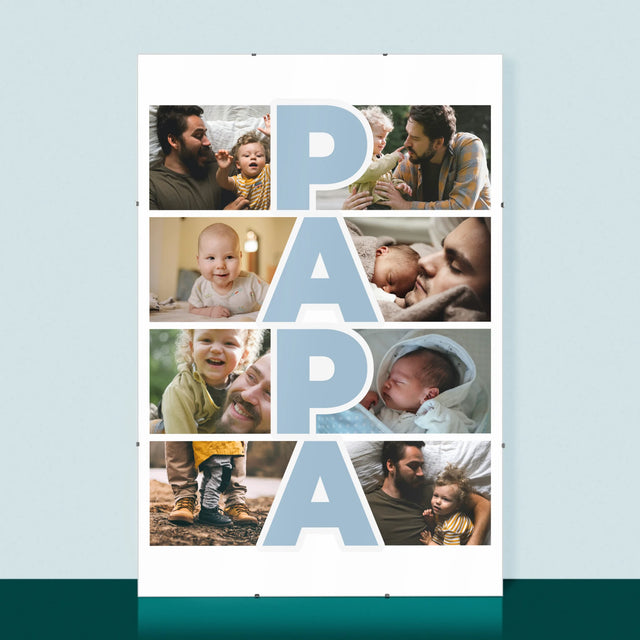 Fotocollage: Aufschrift Papa - Poster