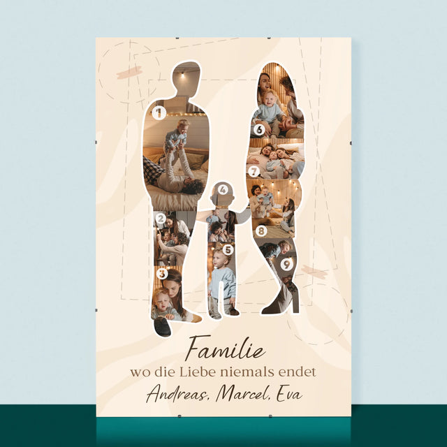 Form-Collage: Familienliebe - Poster