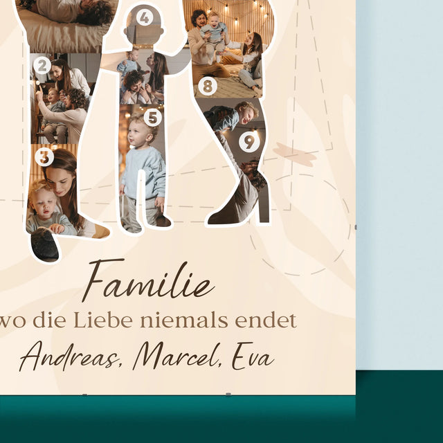 Form-Collage: Familienliebe - Poster