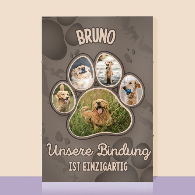 Form-Collage: Pfotenabdruck - Poster