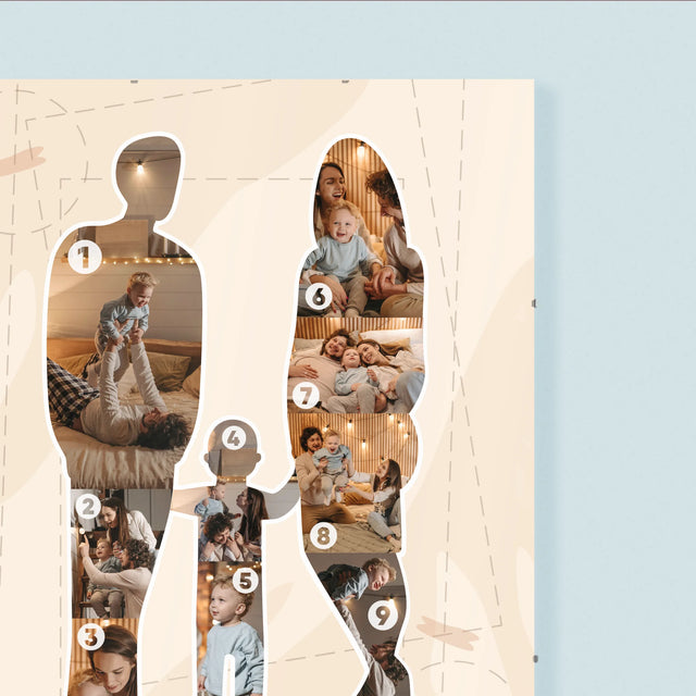 Form-Collage: Familienliebe - Poster