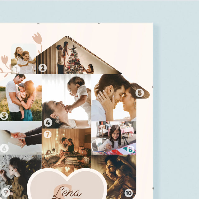 Form-Collage: Familienhaus - Poster