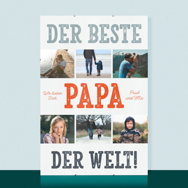 Fotocollage: Bester Papa Der Welt Fotos - Poster