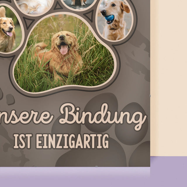 Form-Collage: Pfotenabdruck - Poster