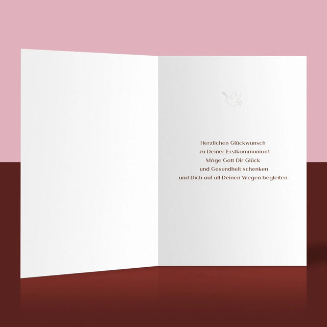 Foto Und Unterschrift: Erstkommunion Tauben - Glückwunschkarte