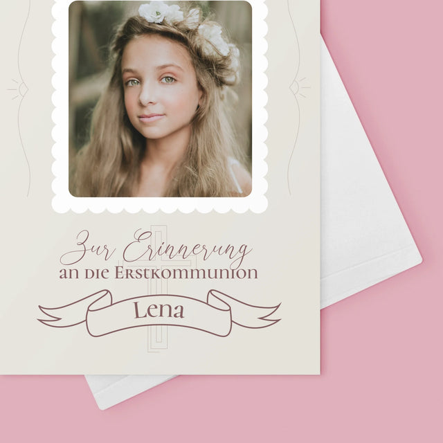 Foto Und Unterschrift: Erstkommunion Tauben - Glückwunschkarte