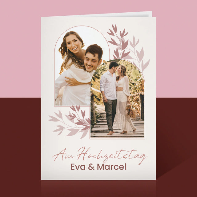 Fotocollage: Am Hochzeitstag - Glückwunschkarte