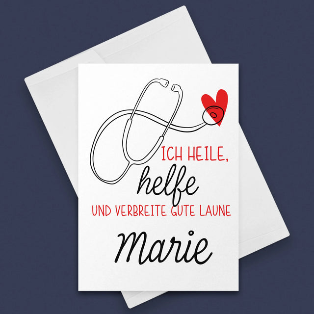 Name Und Unterschrift: Ich Heile, Helfe - Glückwunschkarte