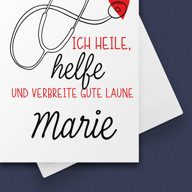 Name Und Unterschrift: Ich Heile, Helfe - Glückwunschkarte