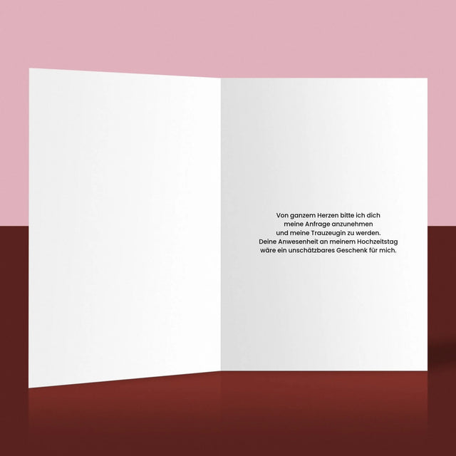 Foto Und Unterschrift: Our Wedding Trauzeugin - Glückwunschkarte