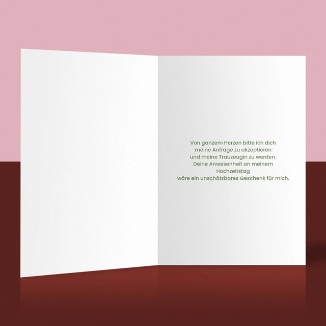 Foto Und Unterschrift: Willst Du Mein Trauzeugin Werden? - Glückwunschkarte