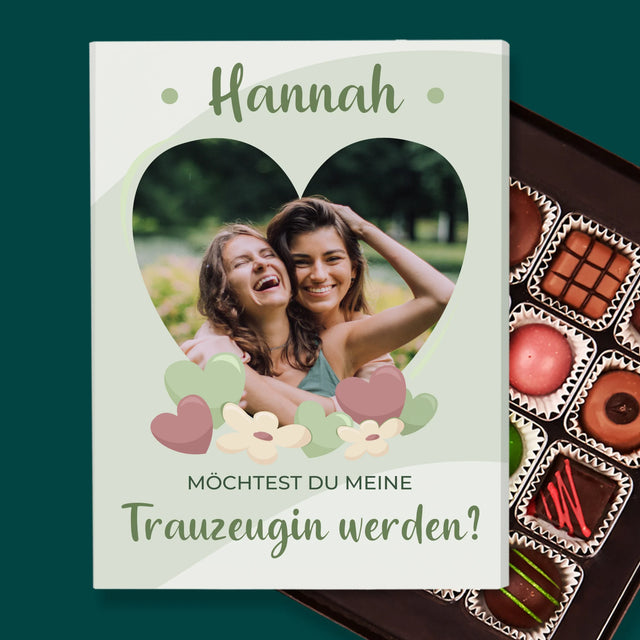 Foto Und Unterschrift: Willst Du Mein Trauzeugin Werden? - Pralinen