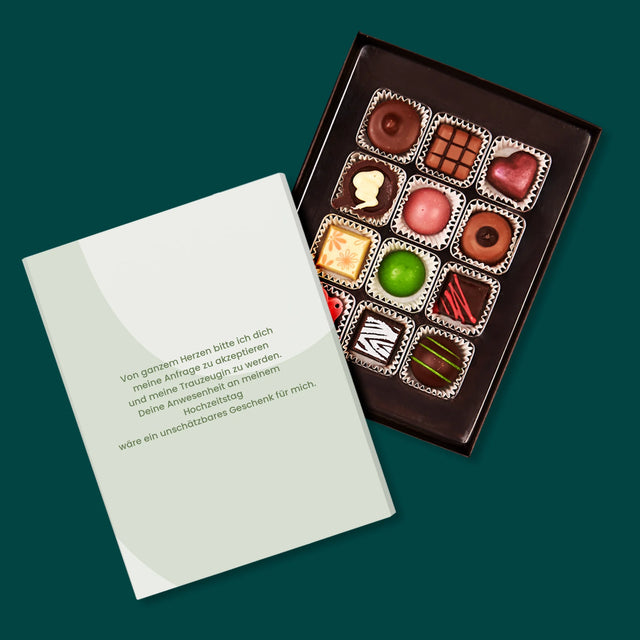 Foto Und Unterschrift: Willst Du Mein Trauzeugin Werden? - Pralinen