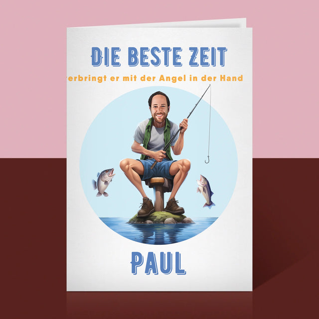 Foto und Unterschrift: Beste Zeit - Glückwunschkarte | DE