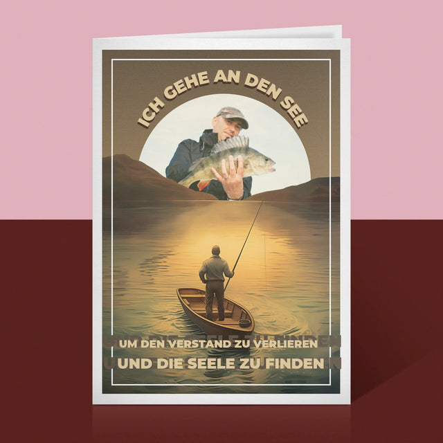 Foto Und Unterschrift: Ich Gehe An Den See - Glückwunschkarte