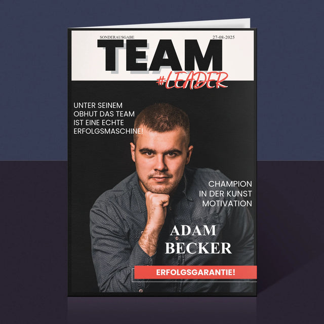 Magazin-Cover: Teamleiter - Glückwunschkarte