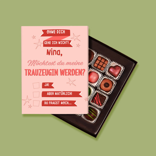 Name Und Unterschrift: Ohne Dich Gehe Ich Nicht - Pralinen