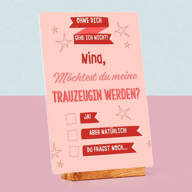 Name Und Unterschrift: Ohne Dich Gehe Ich Nicht - Druck Auf Acrylglas