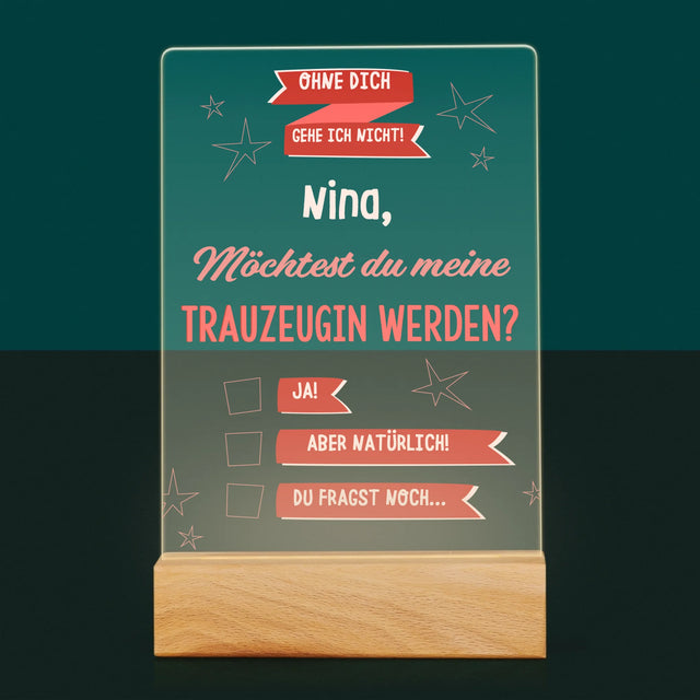 Name Und Unterschrift: Ohne Dich Gehe Ich Nicht - Druck Auf Acrylglas