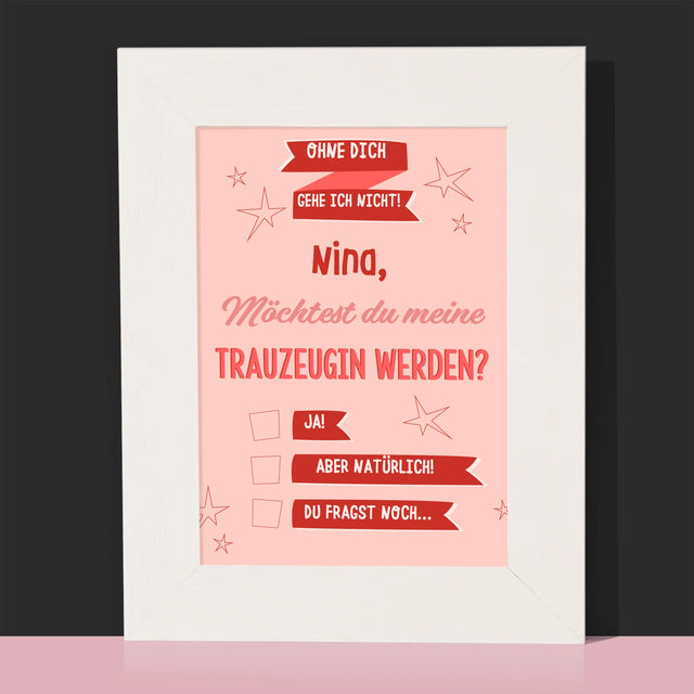 Name Und Unterschrift: Ohne Dich Gehe Ich Nicht - Bilderrahmen