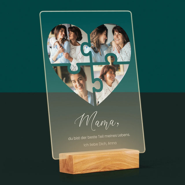 Fotocollage: Herz Puzzle Für Mama - Druck Auf Acrylglas