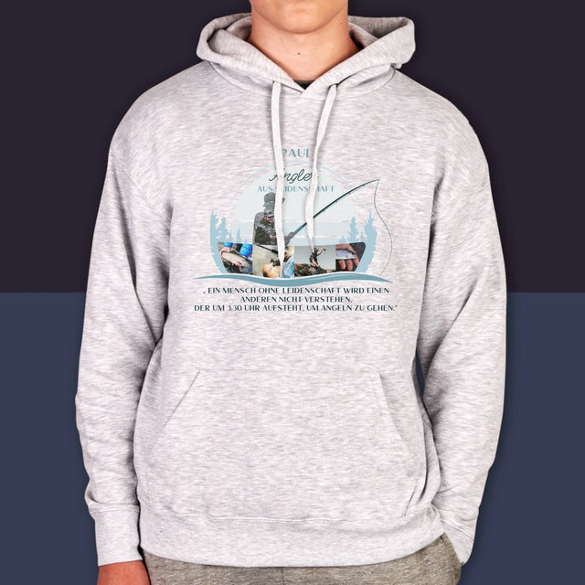 Form aus Fotos: Passionierter Fischer – Herren-Hoodie | DE