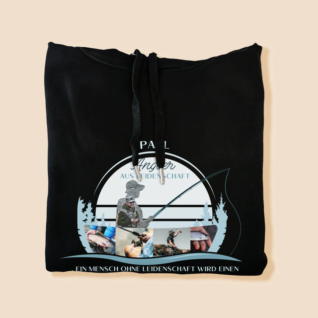 Form aus Fotos: Passionierter Fischer – Herren-Hoodie | DE