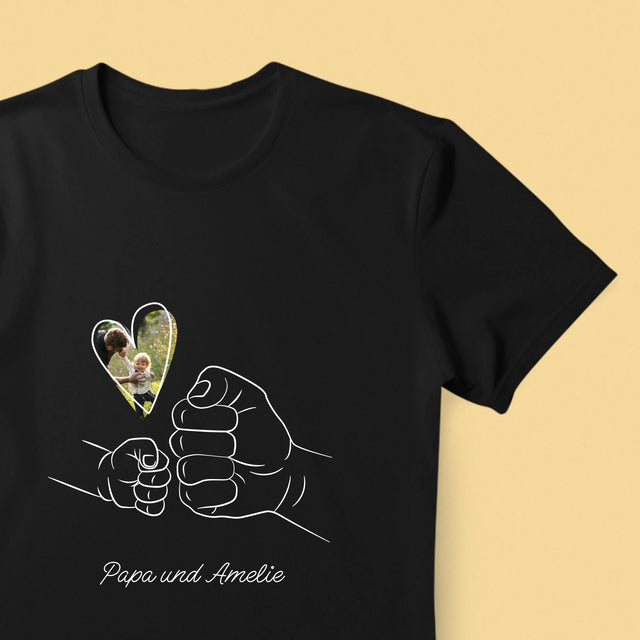 Foto Und Unterschrift: Papa Baby Hand - T-Shirt Für Herren