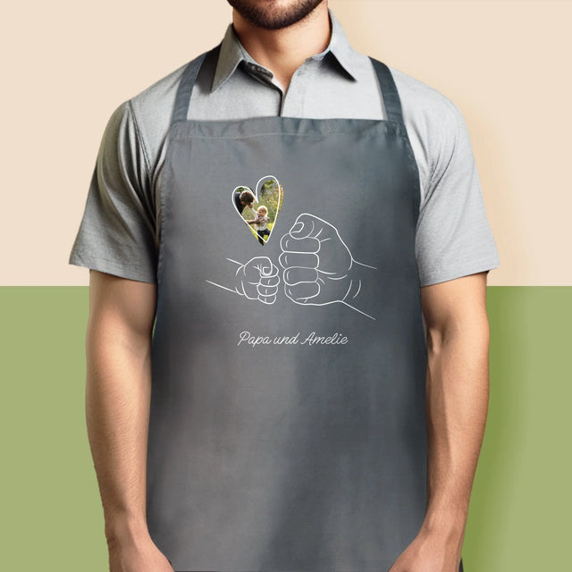 Foto Und Unterschrift: Papa Baby Hand - Schürze
