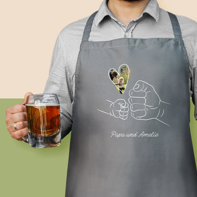 Foto Und Unterschrift: Papa Baby Hand - Schürze