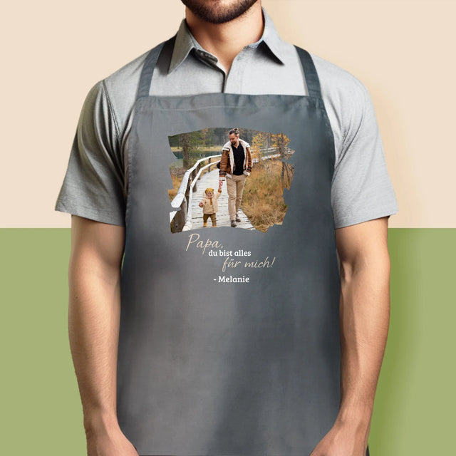 Foto Und Unterschrift: Glückwunschkarte Für Papa - Schürze