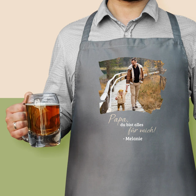 Foto Und Unterschrift: Glückwunschkarte Für Papa - Schürze