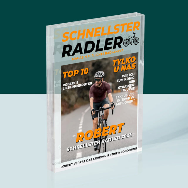 Magazin-Cover: Der Schnellste Radler - Druck Auf Acrylglas