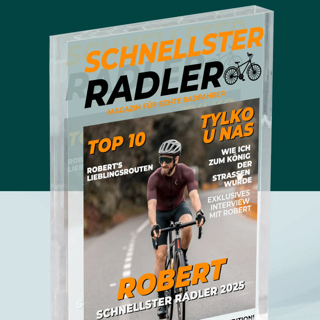 Magazin-Cover: Der Schnellste Radler - Druck Auf Acrylglas