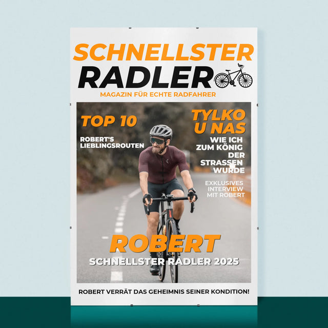Magazin-Cover: Der Schnellste Radler - Poster