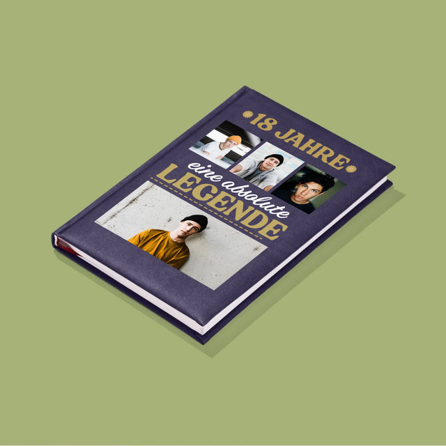 Fotocollage: 18 Jahre Als Legende - Notizbuch