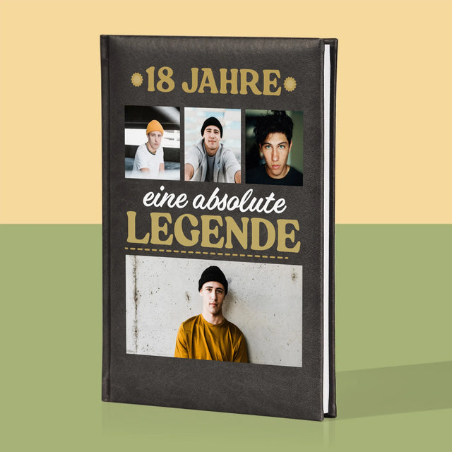Fotocollage: 18 Jahre Als Legende - Notizbuch