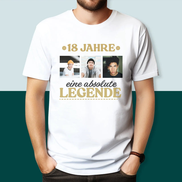 Fotocollage: 18 Jahre Als Legende - T-Shirt Für Herren
